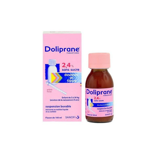 Doliprane 2.4%  Ss Fl/100Ml Sirop